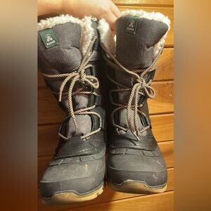 Kamik Women's Gray/black genuine leather Winter Boots